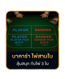 บาคาร่า ไพ่สามใบ ลุ้นสนุก กับไพ่ 3 ใบ
